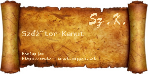 Szútor Kanut névjegykártya